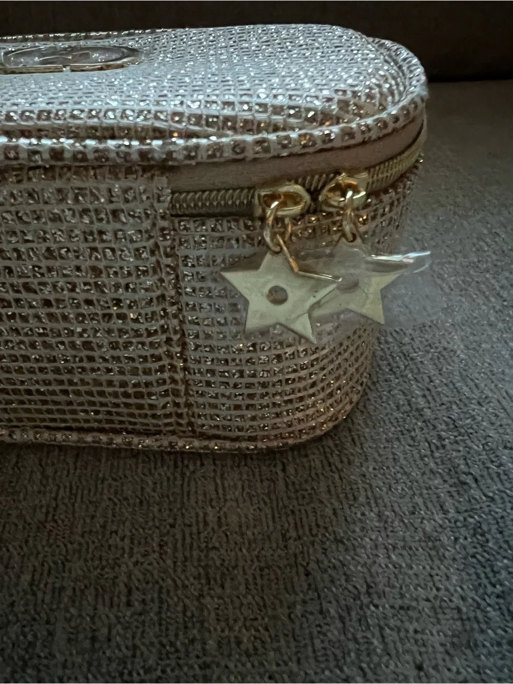 Dior Gold Crystal-Embellished Cosmetic Pouch Holiday Set Limited Edition